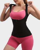 Open Bust Zipper Sauna Suit Tank Top